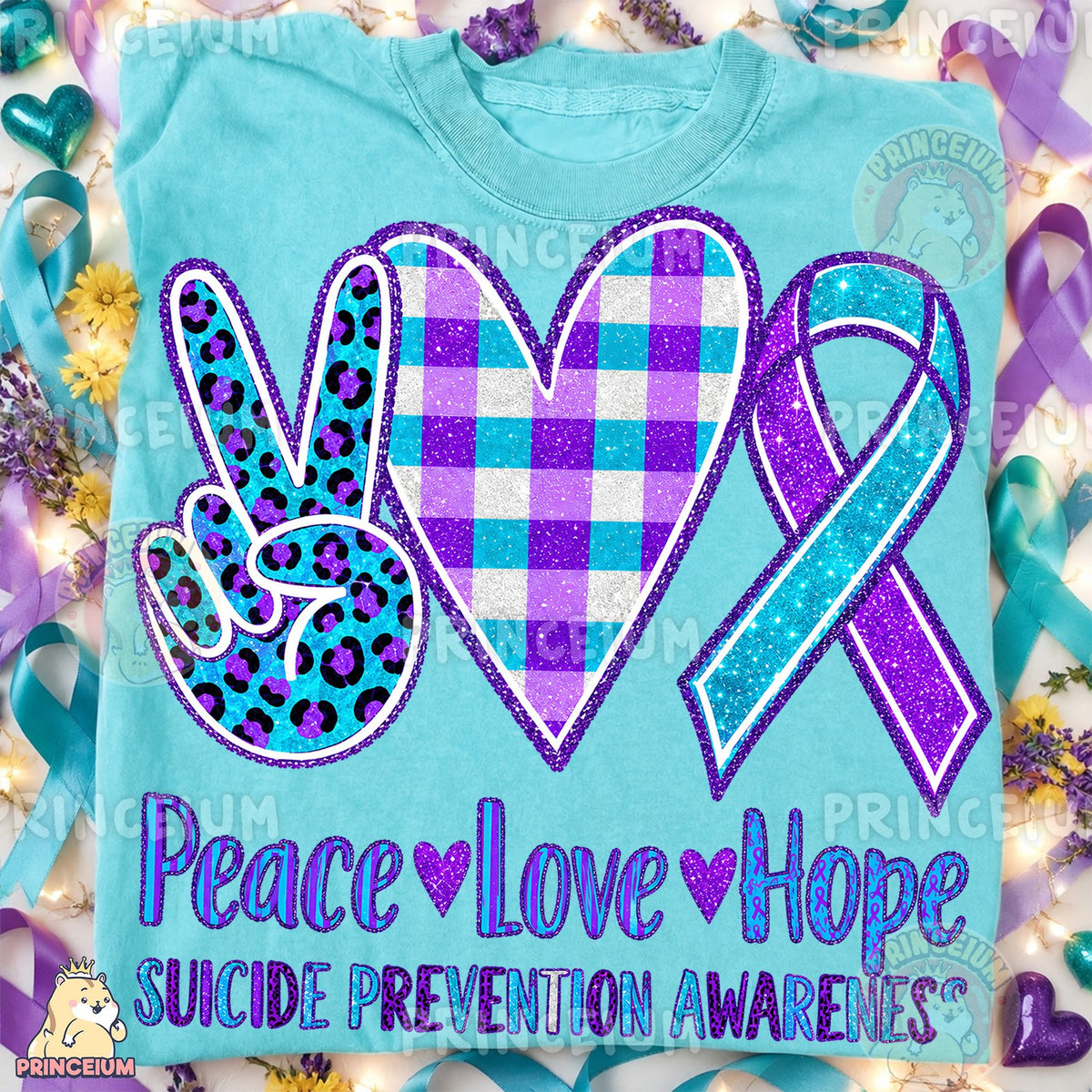 Peace Love Hope Awareness Ribbon