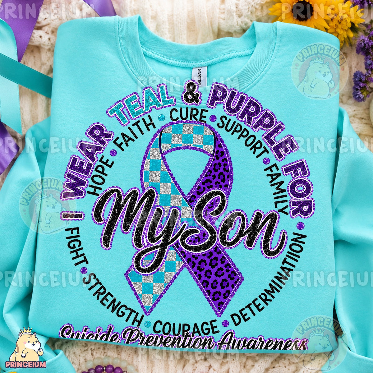 Teal & Purple For My Son