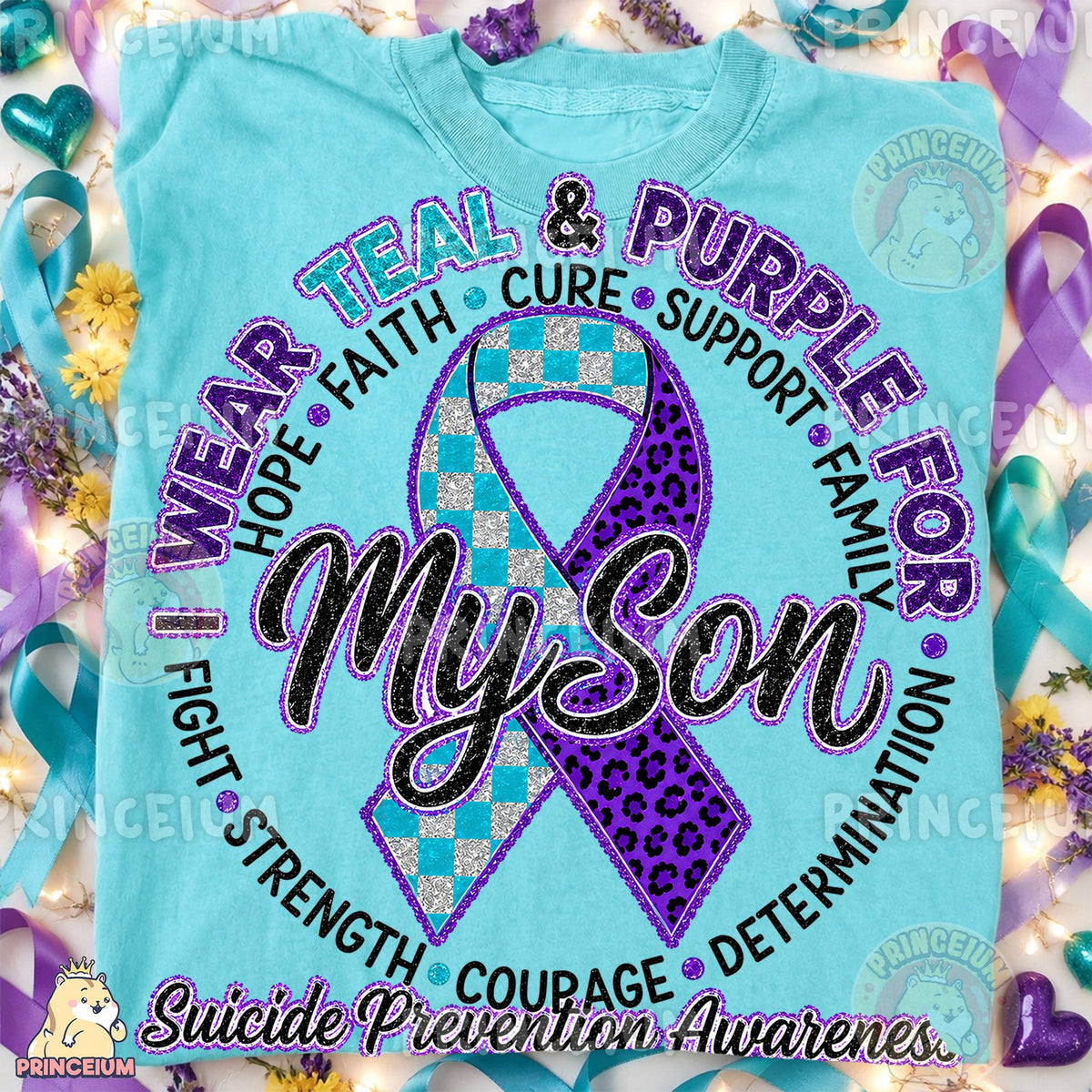 Teal & Purple For My Son