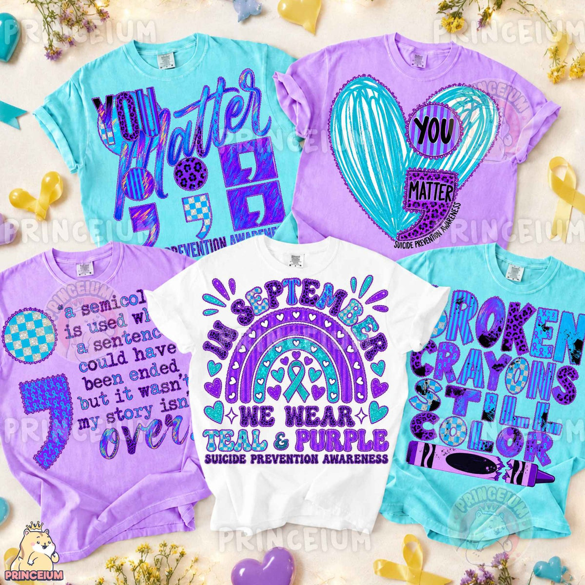 Teal Sunflower & Every Life Suicide Prevention Bundle