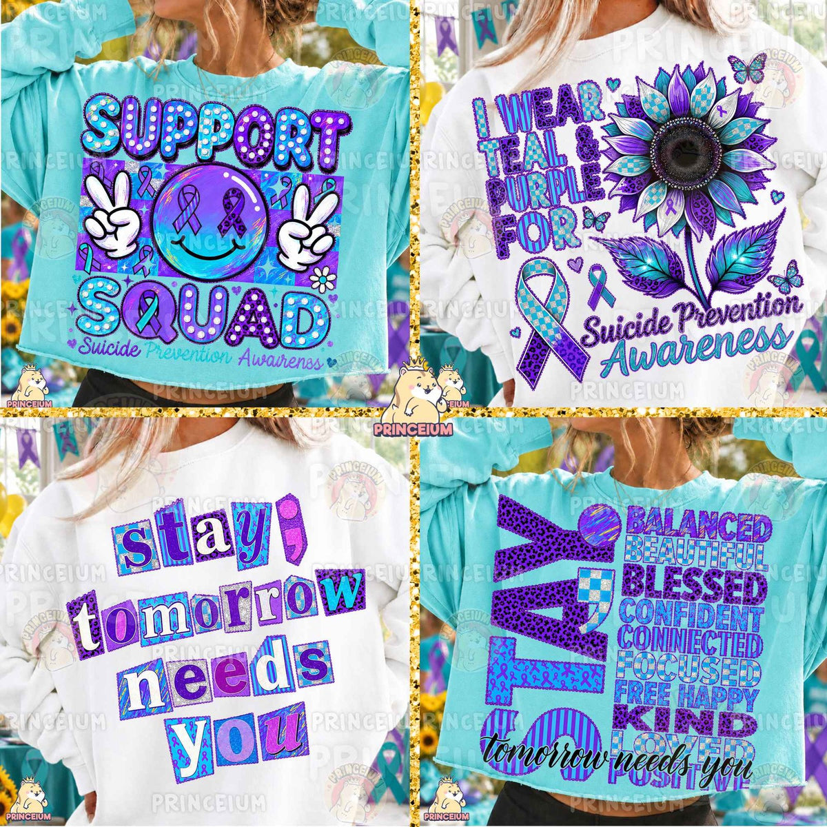 Teal Sunflower & Every Life Suicide Prevention Bundle