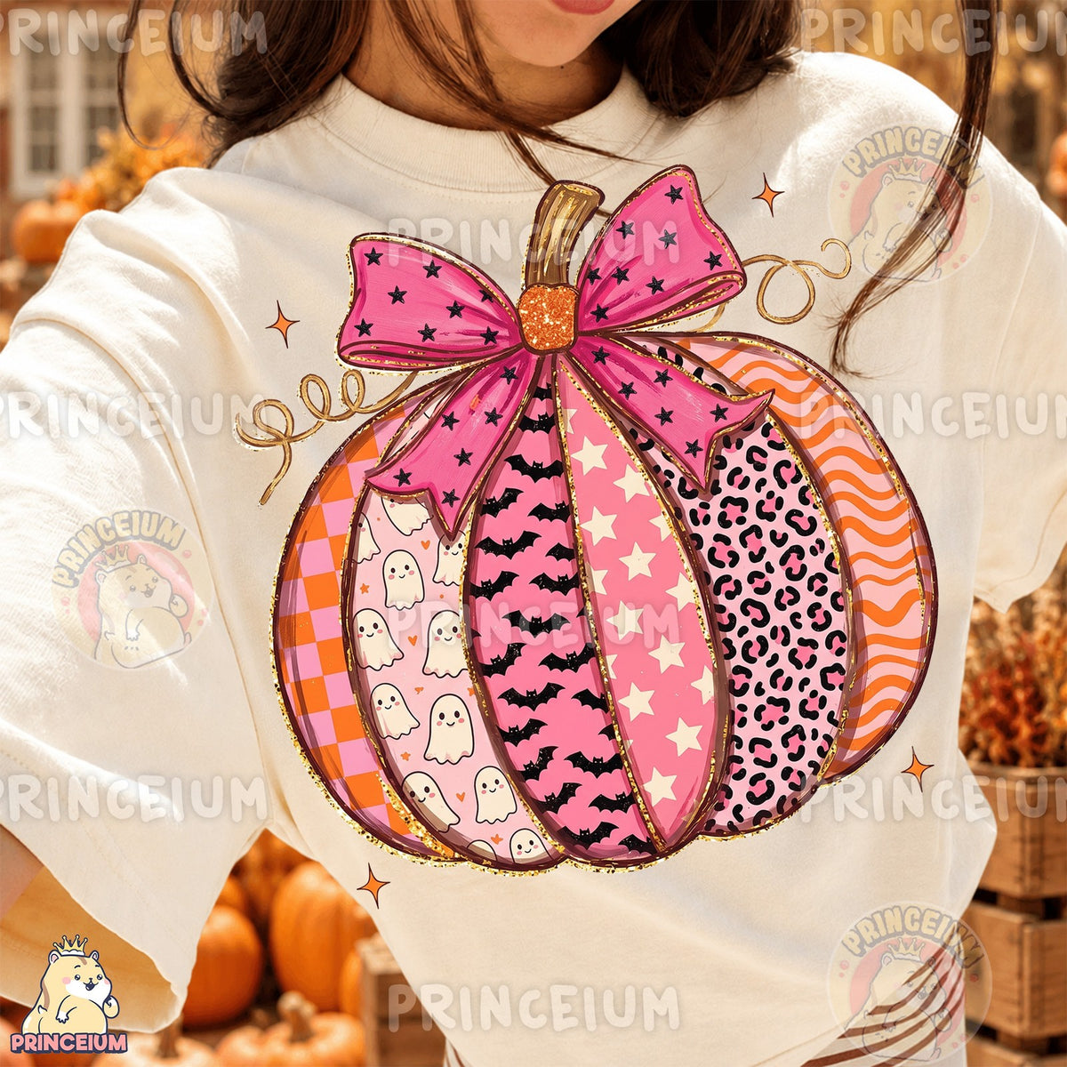 Coquette Patchwork Pumpkin