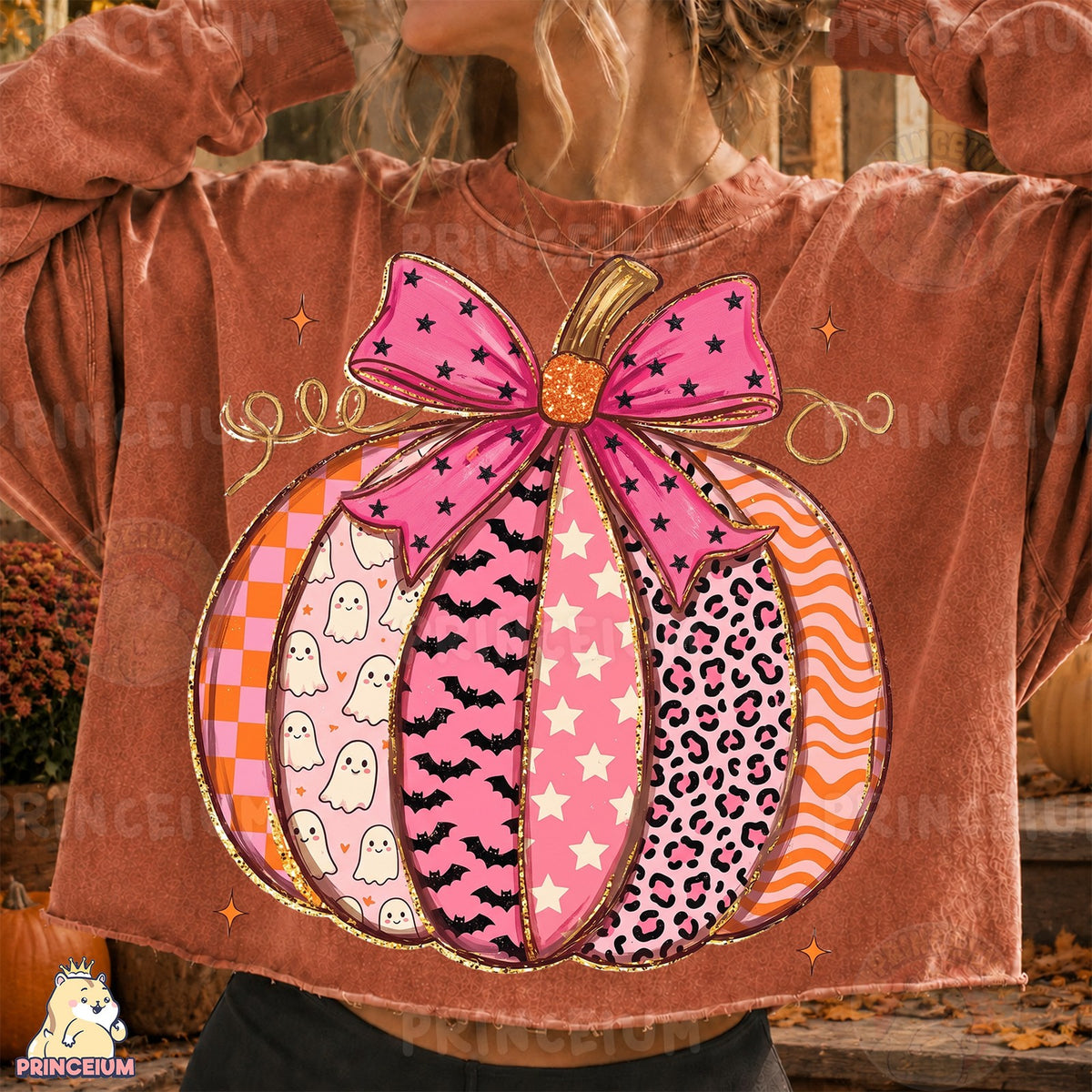 Coquette Patchwork Pumpkin