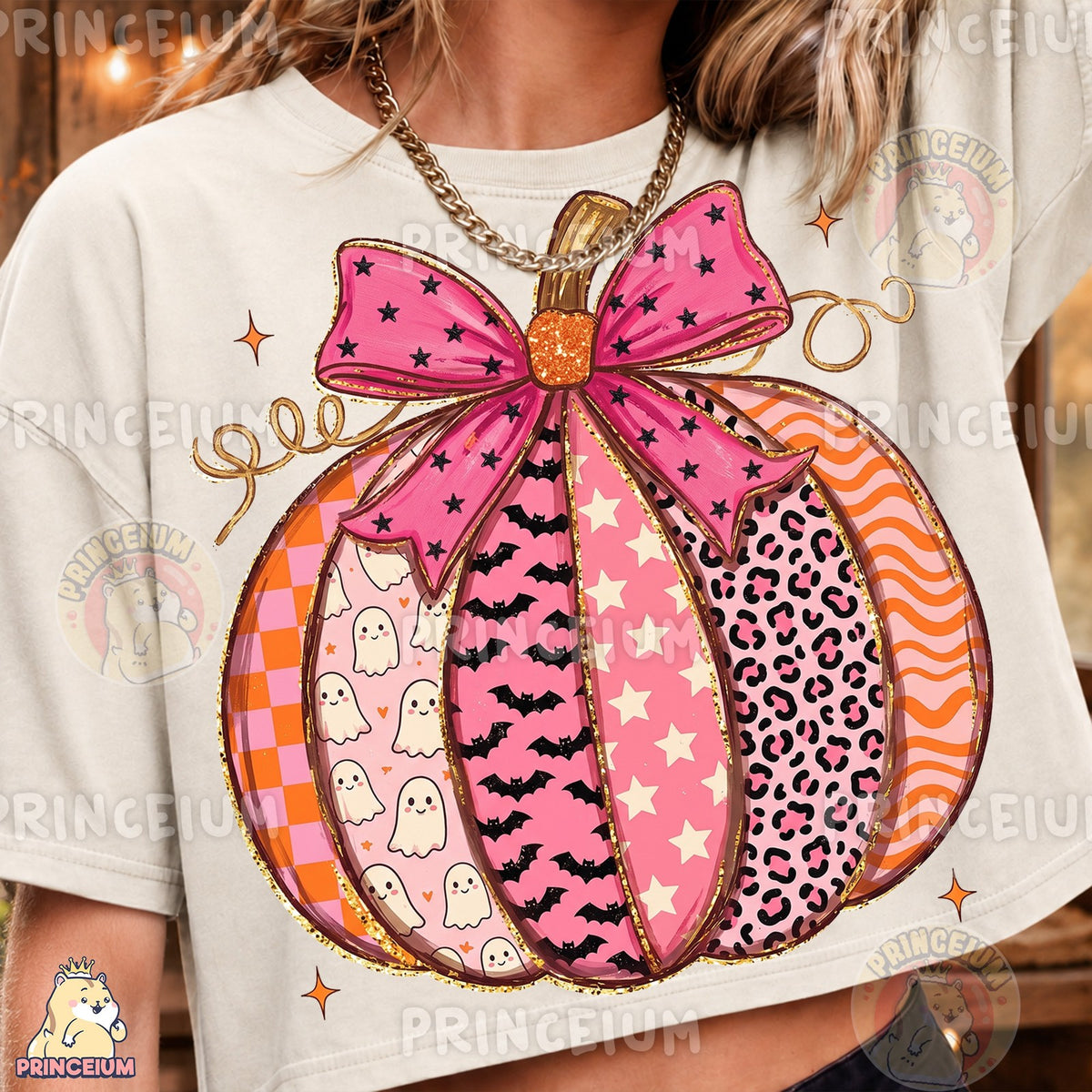 Coquette Patchwork Pumpkin