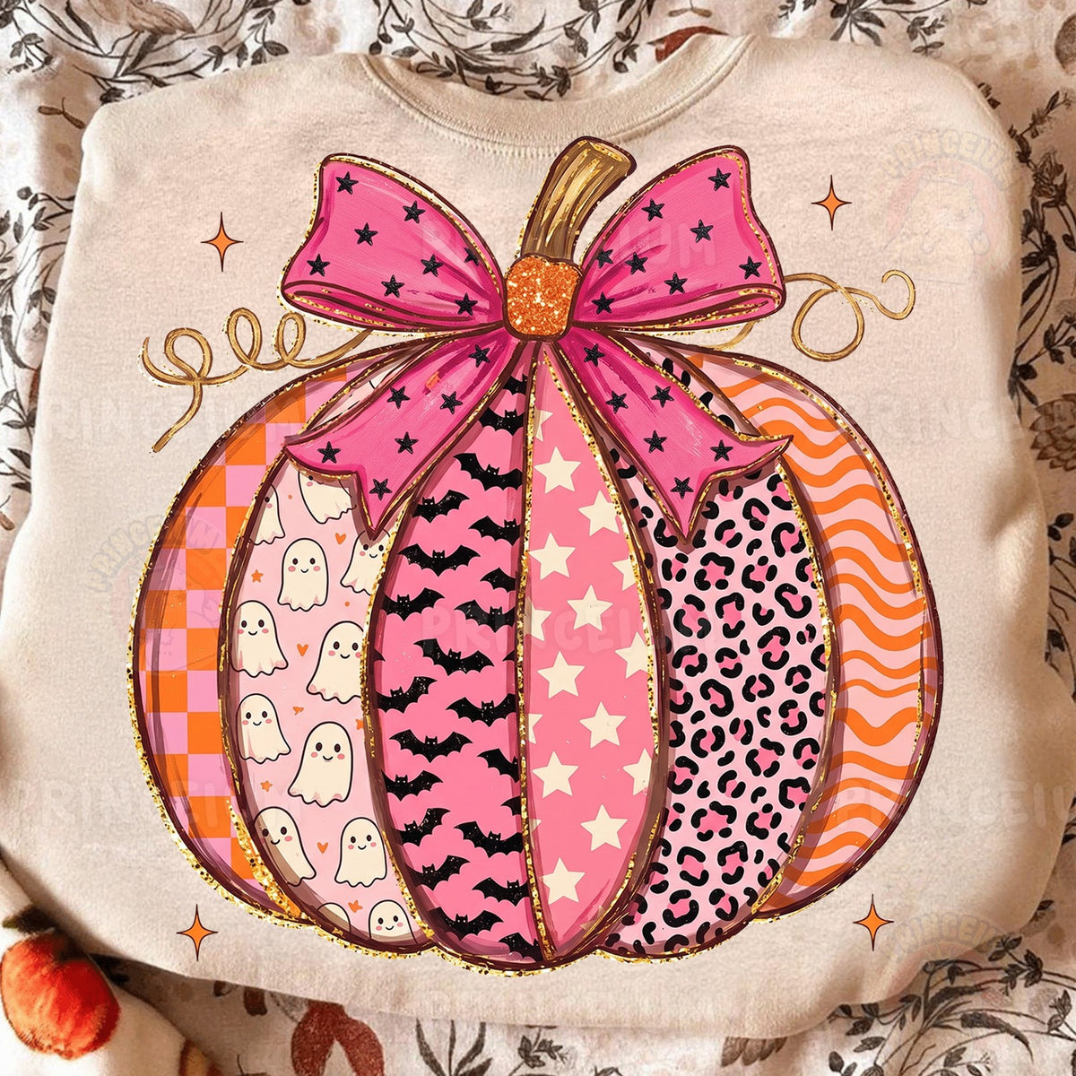 Coquette Patchwork Pumpkin