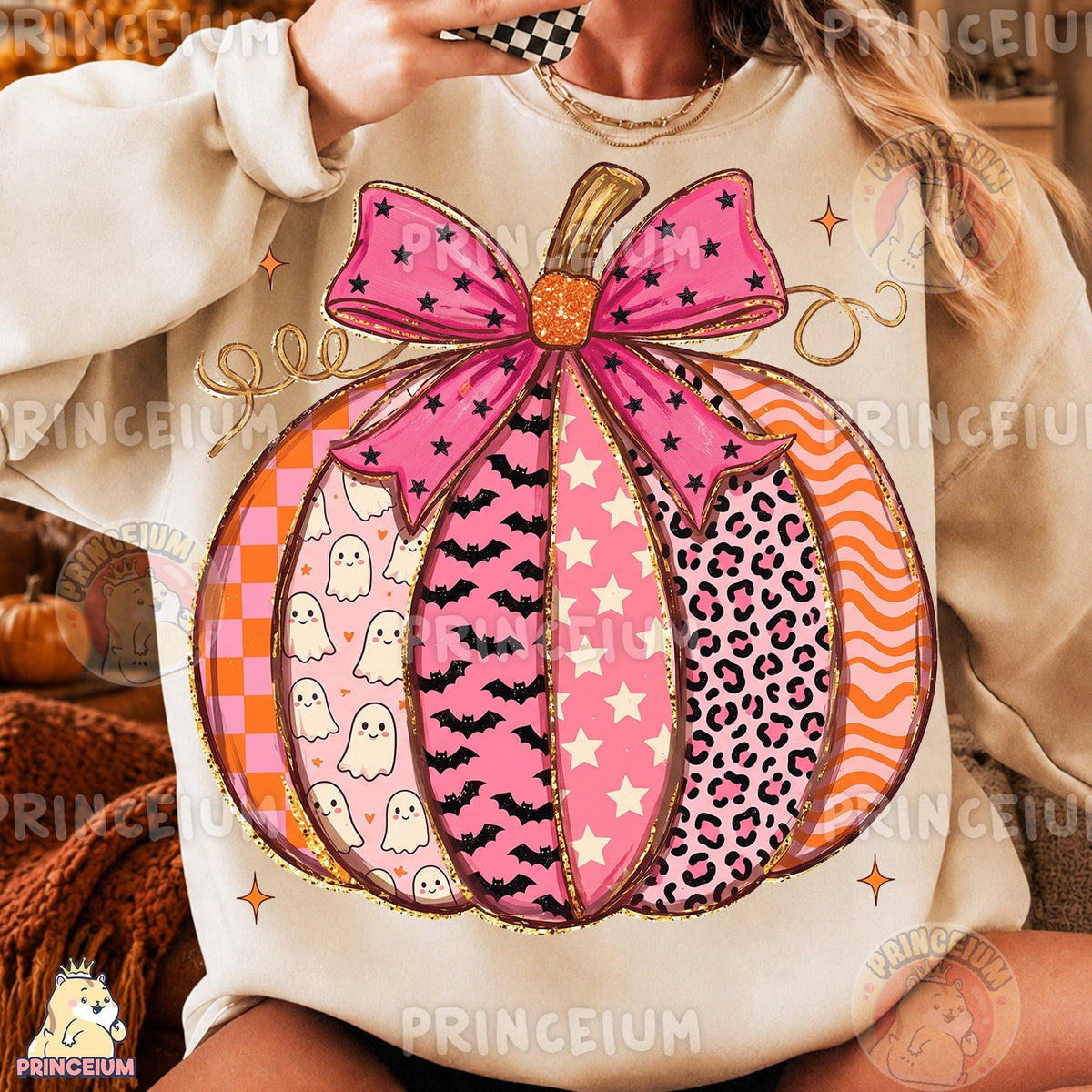 Coquette Patchwork Pumpkin