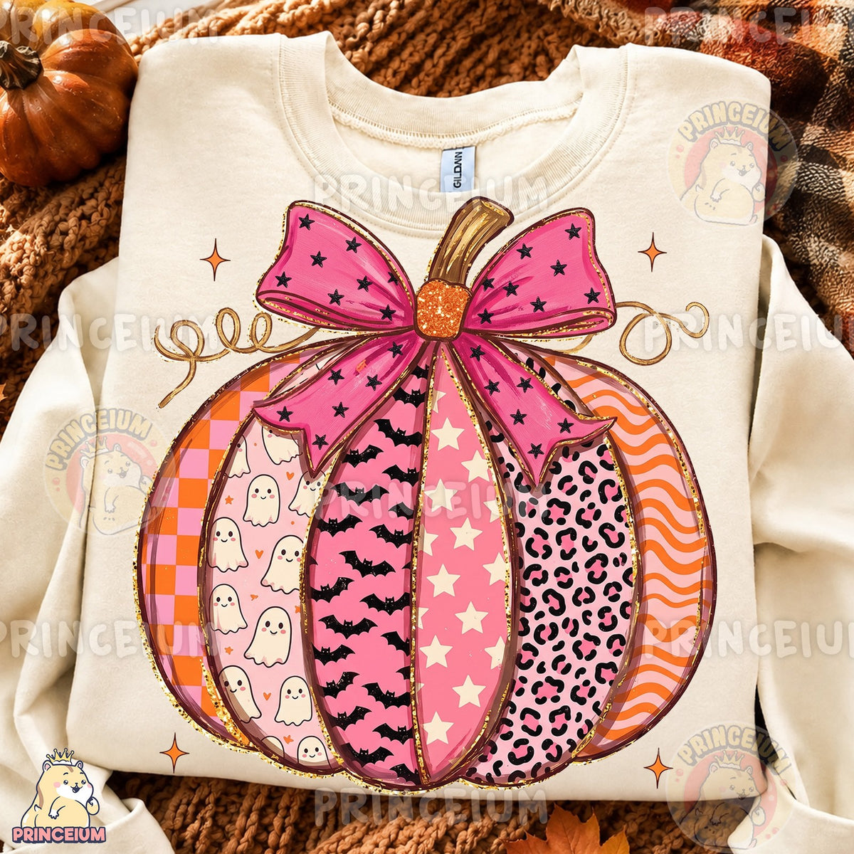 Coquette Patchwork Pumpkin