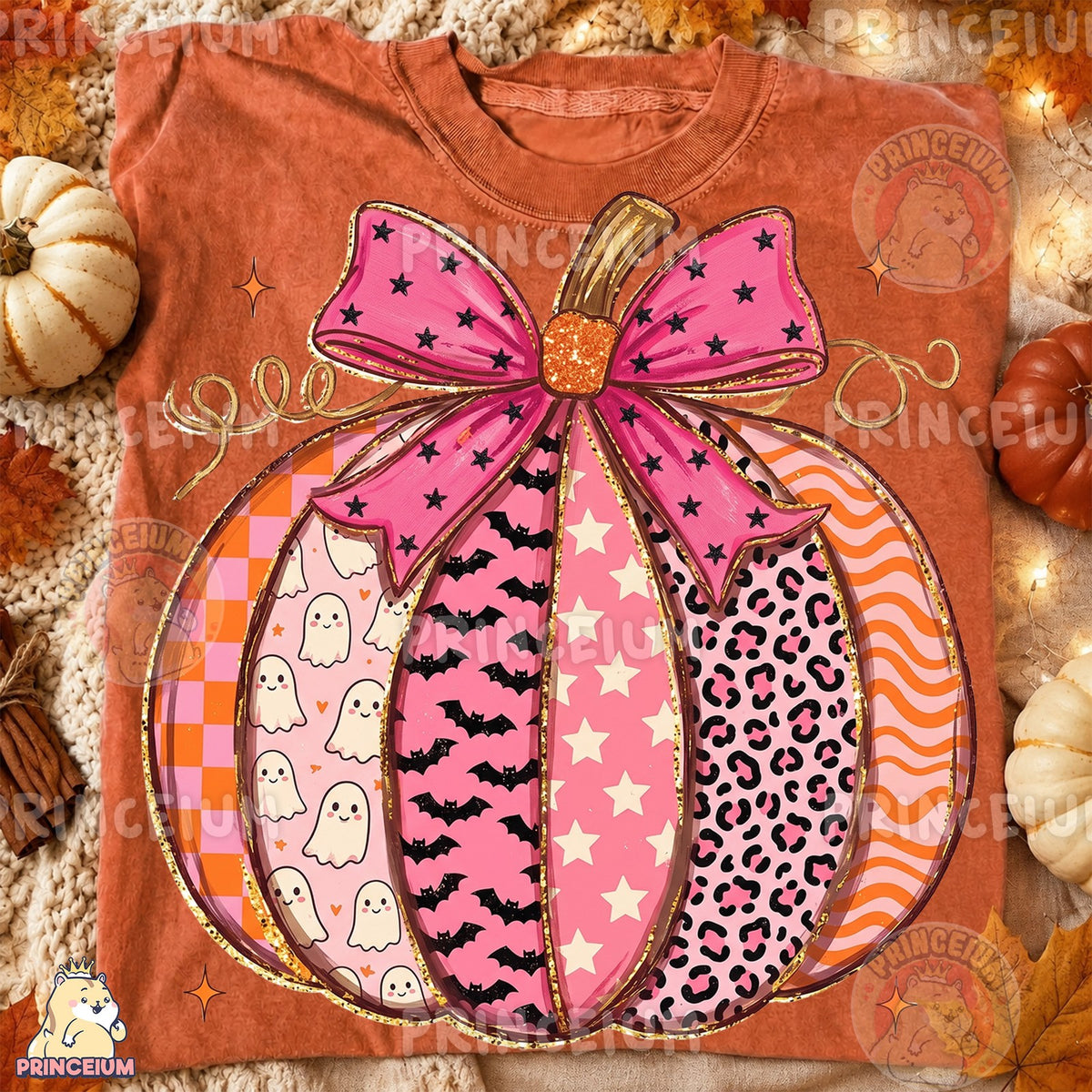 Coquette Patchwork Pumpkin