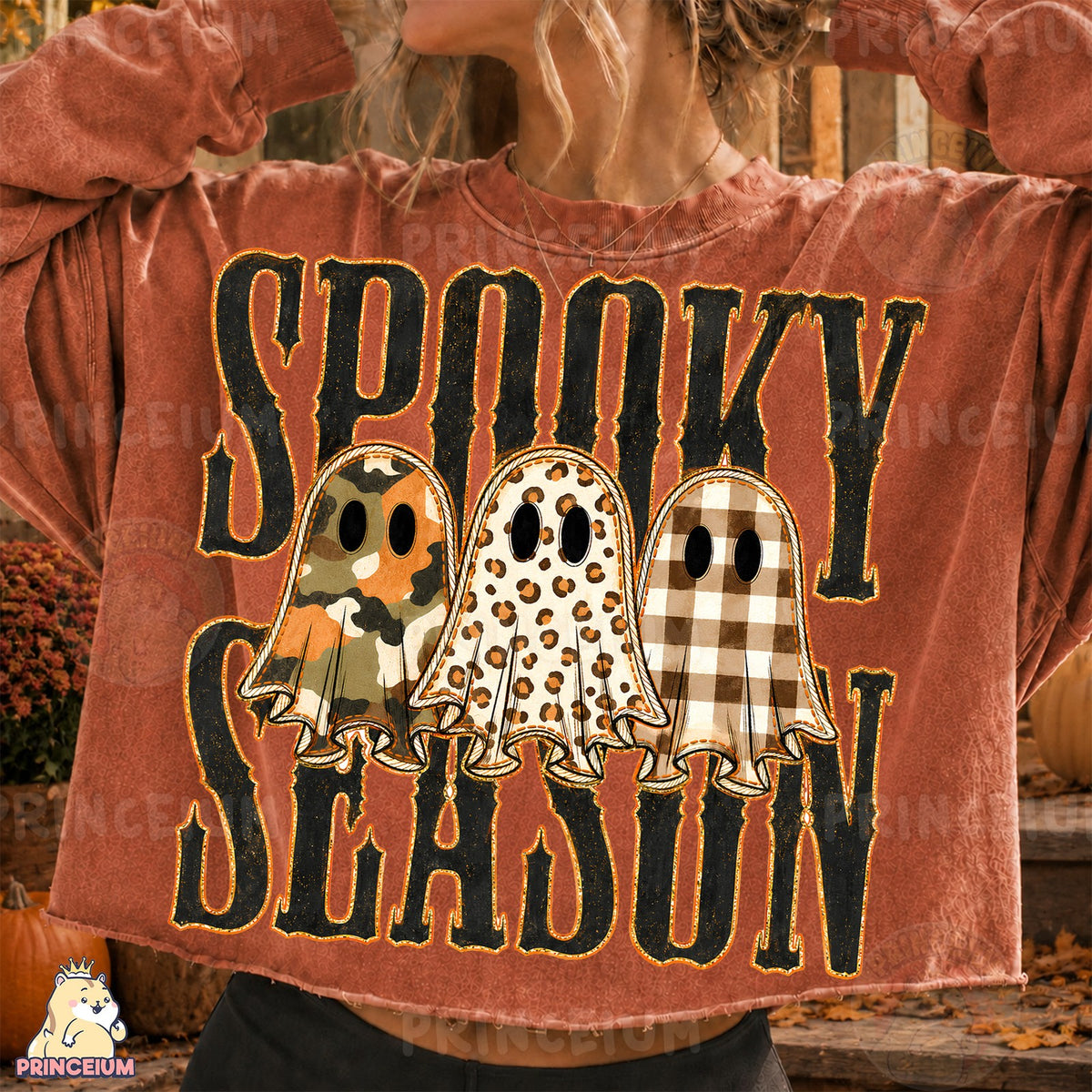 Spooky Season Patterned Ghosts