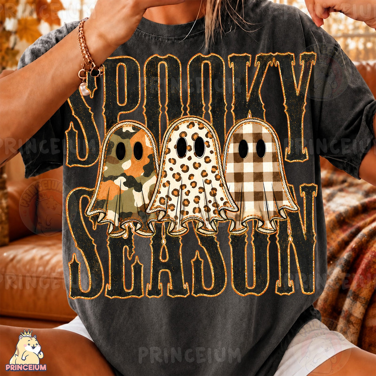 Spooky Season Patterned Ghosts