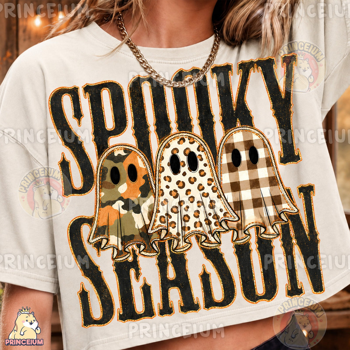 Spooky Season Patterned Ghosts