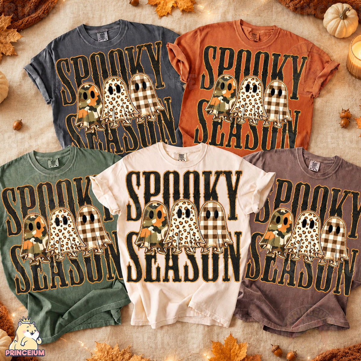 Spooky Season Patterned Ghosts