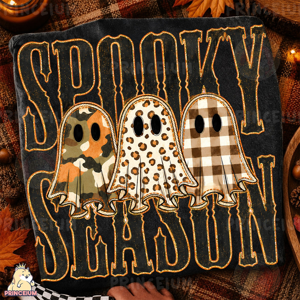 Spooky Season Patterned Ghosts