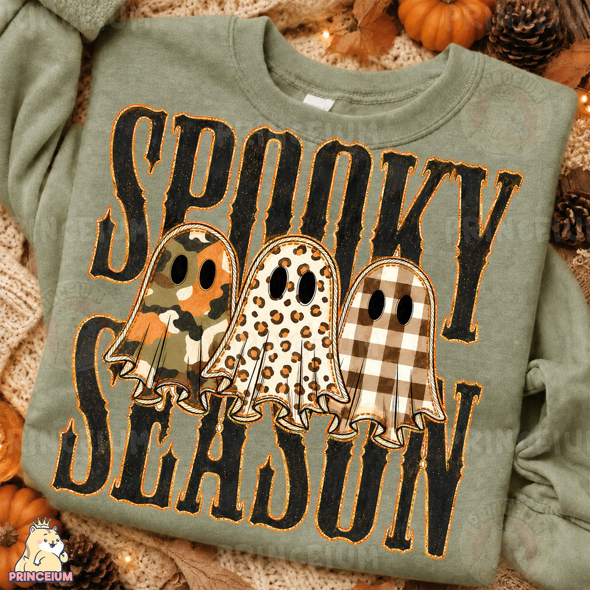Spooky Season Patterned Ghosts
