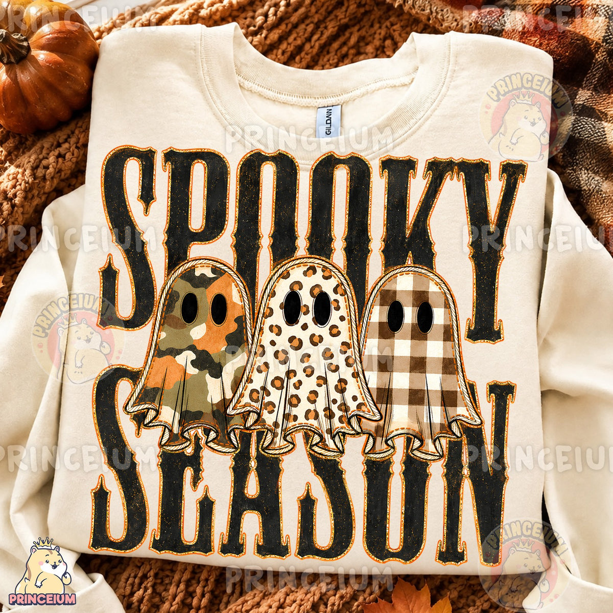 Spooky Season Patterned Ghosts