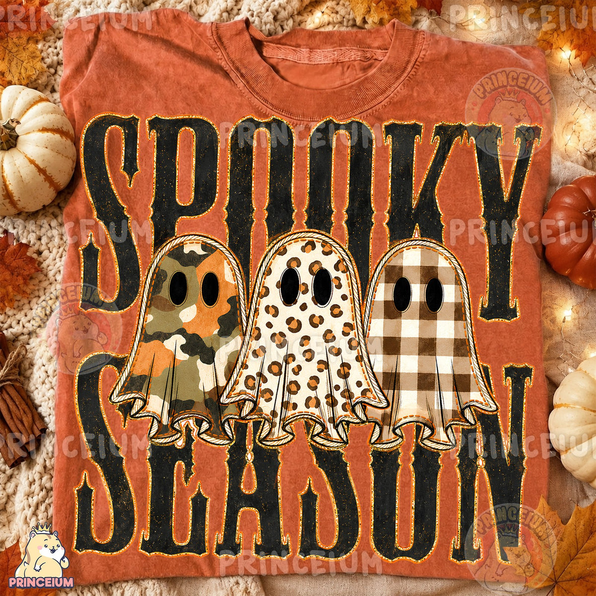 Spooky Season Patterned Ghosts