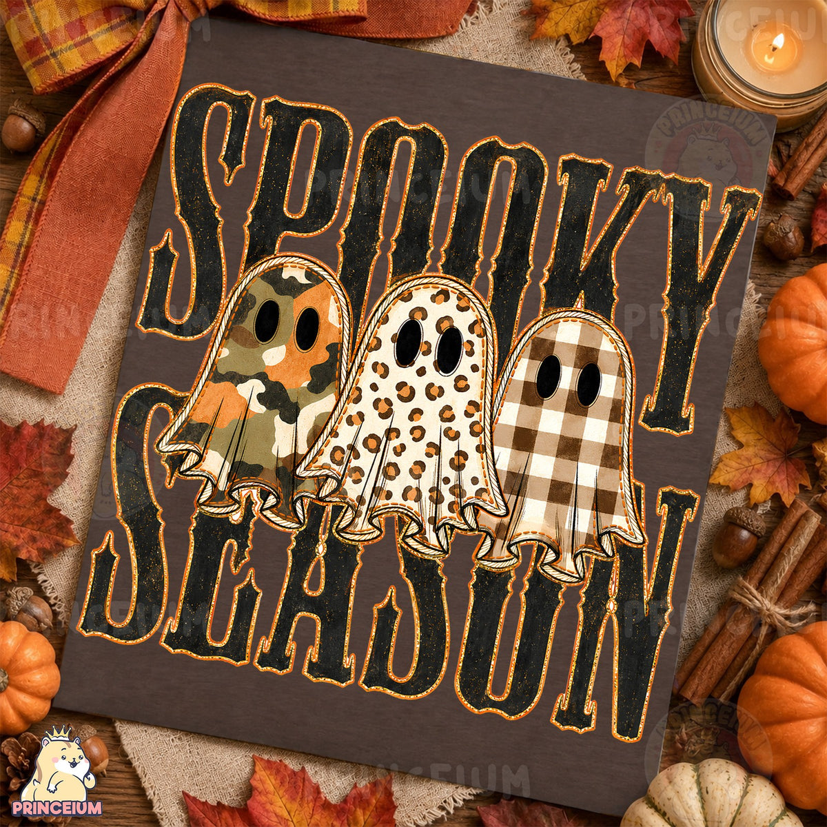 Spooky Season Patterned Ghosts