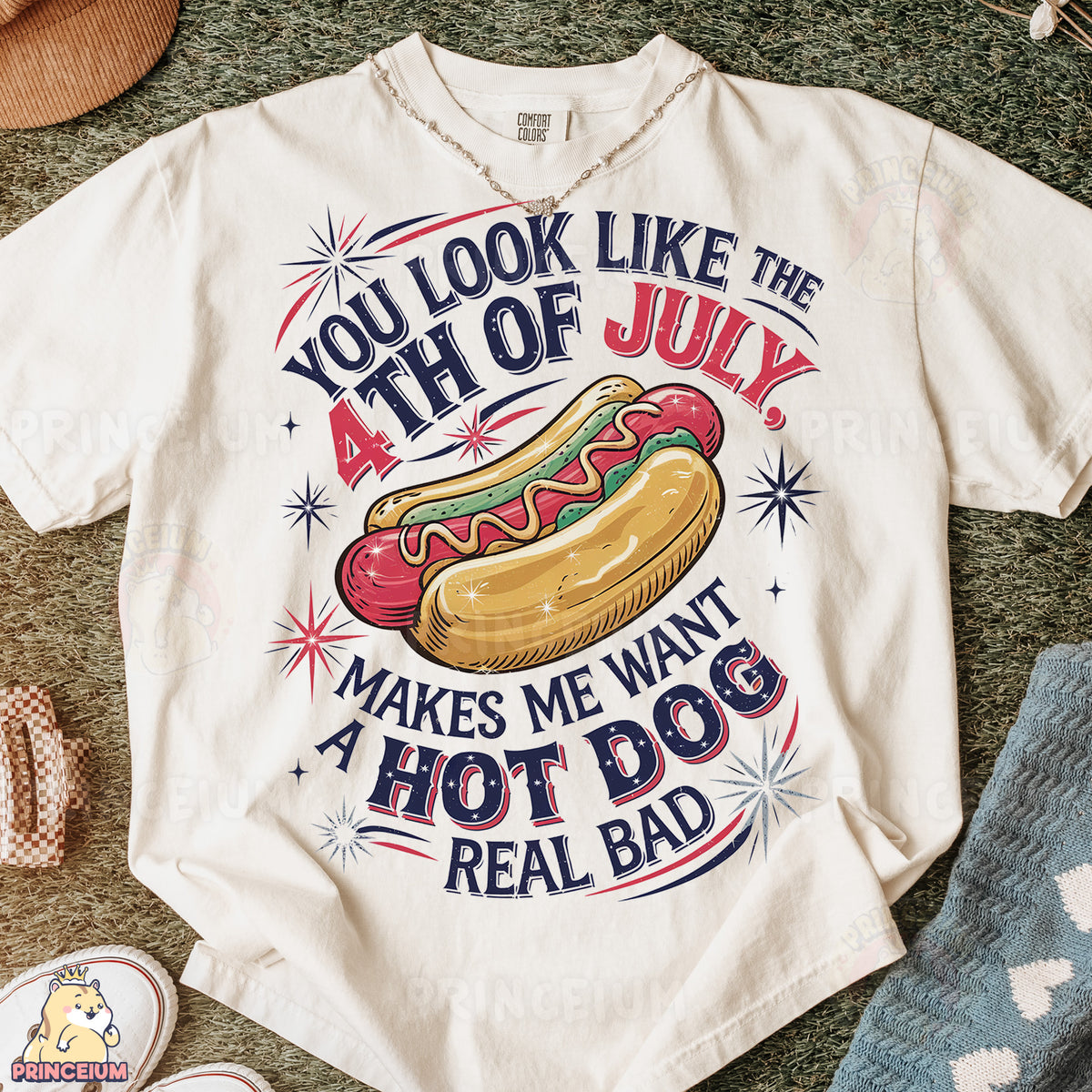 a t - shirt that says you look like the 4th of july makes me want