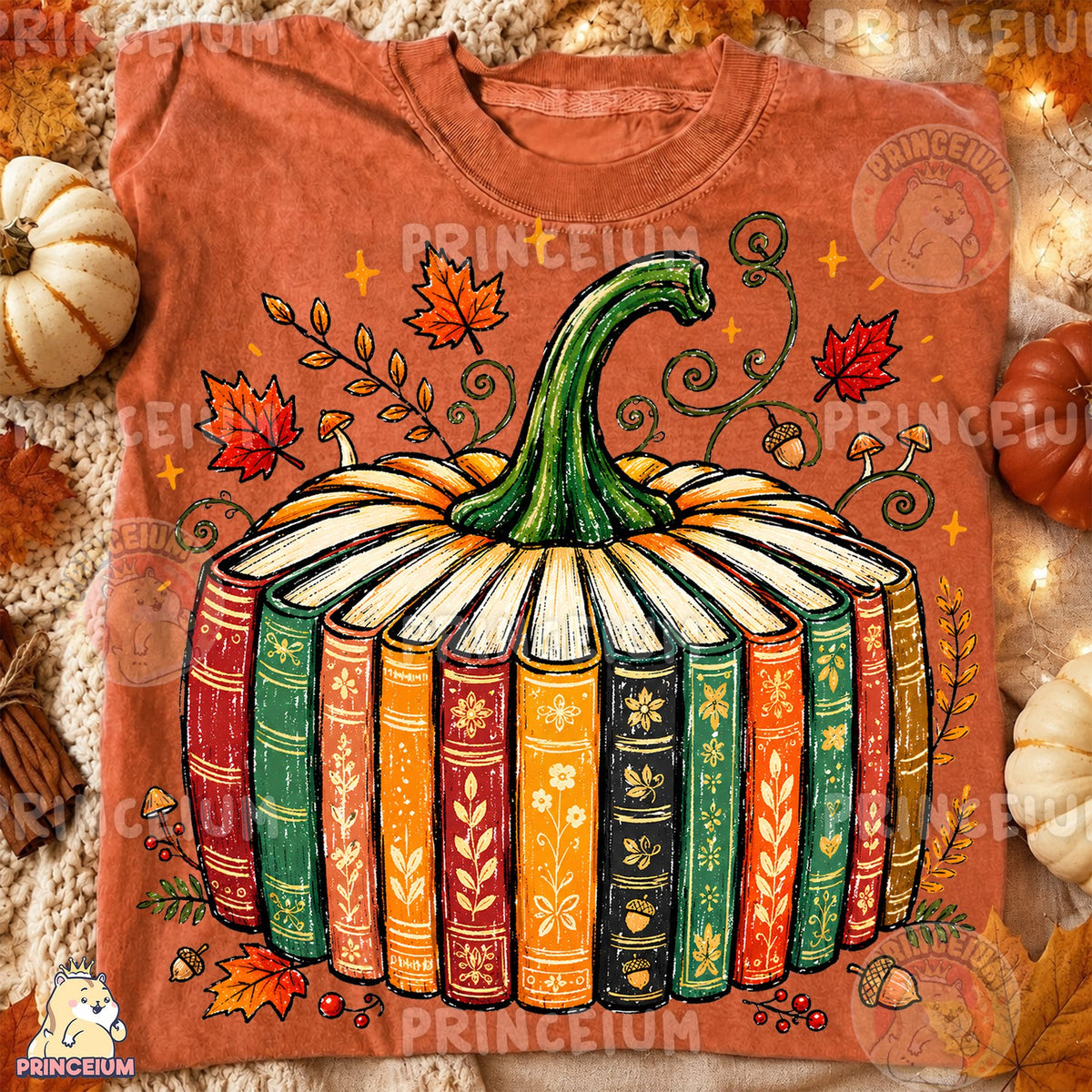Autumn Book Pumpkin