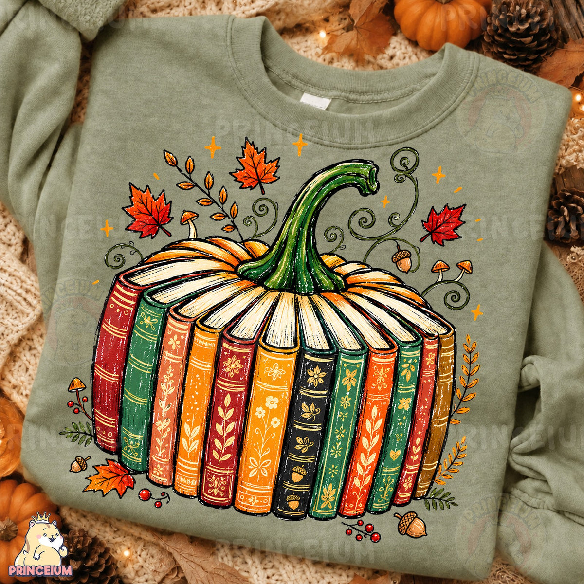 Autumn Book Pumpkin