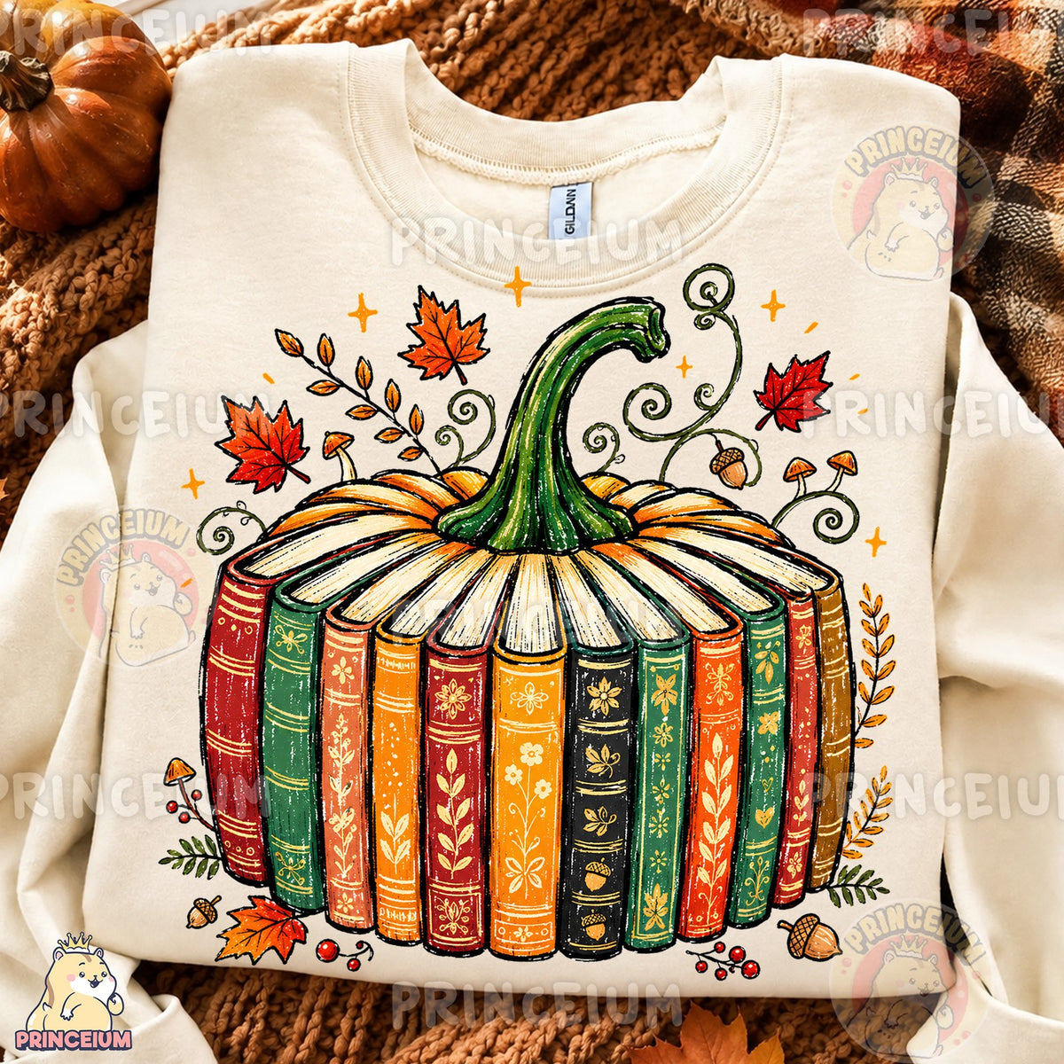 Autumn Book Pumpkin