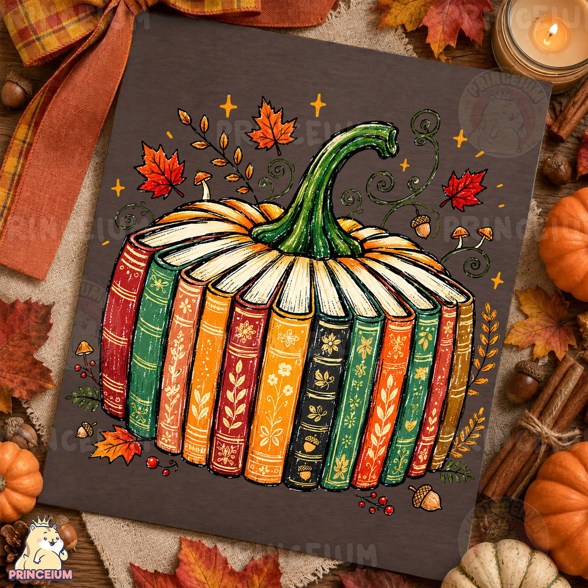 Autumn Book Pumpkin