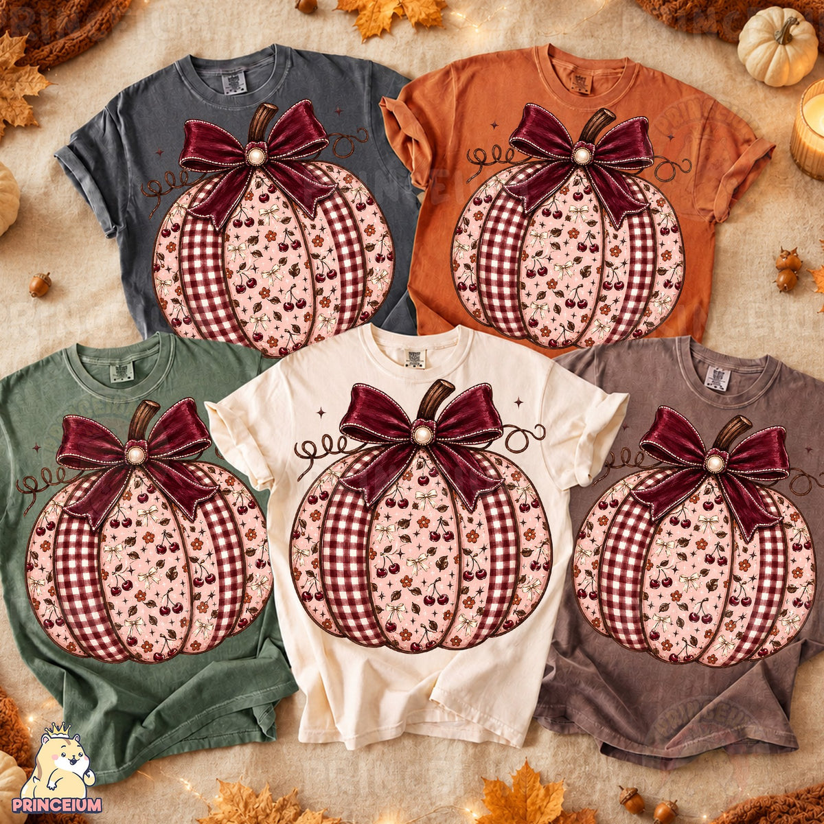 Coquette Cherry Gingham Pumpkin