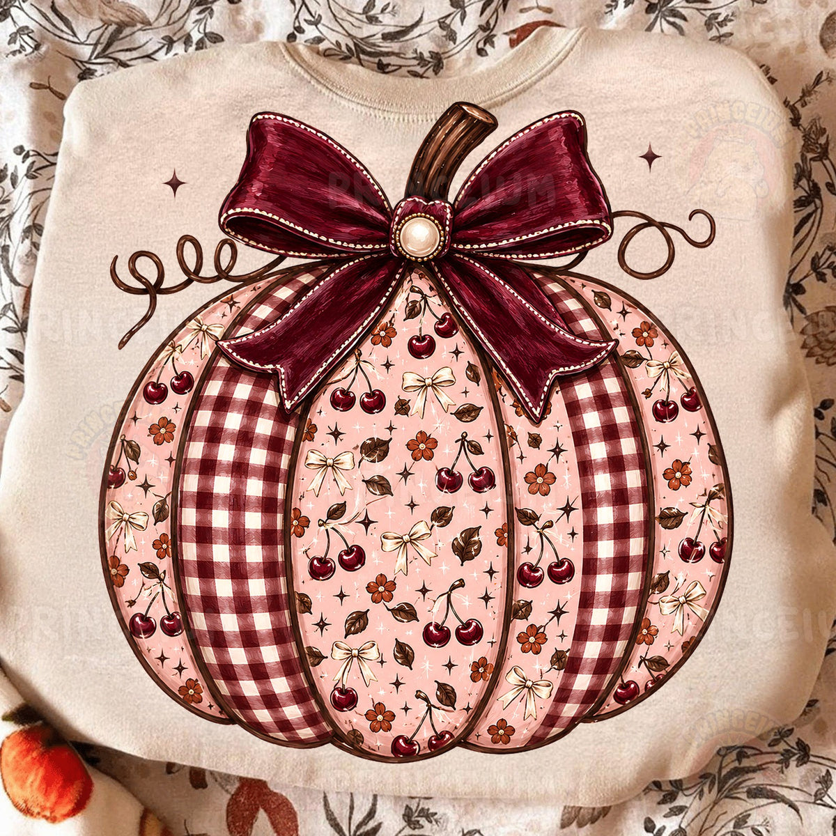 Coquette Cherry Gingham Pumpkin