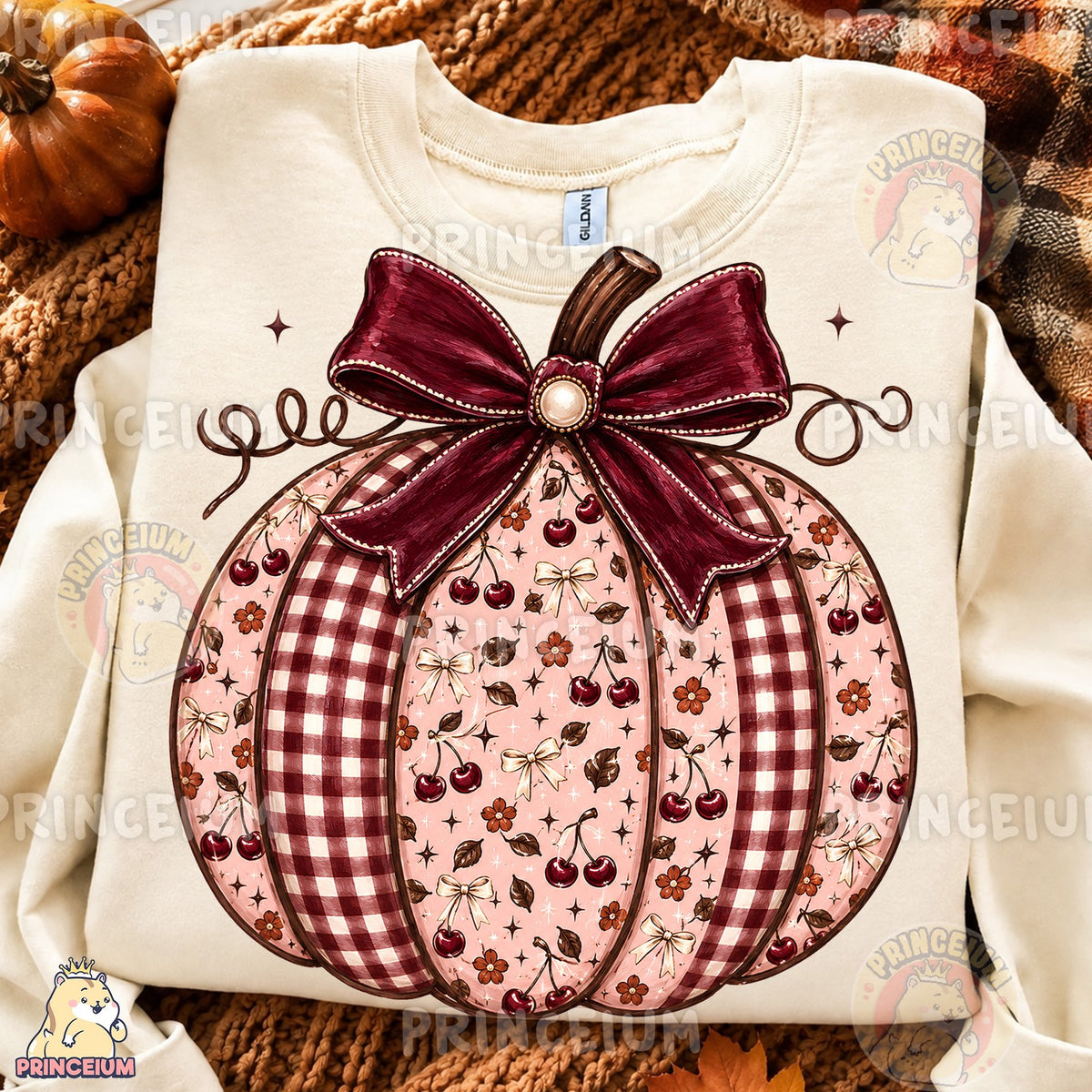 Coquette Cherry Gingham Pumpkin