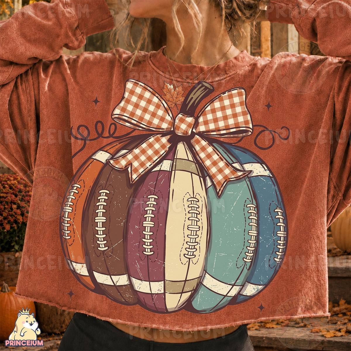 Vintage Football Pumpkin