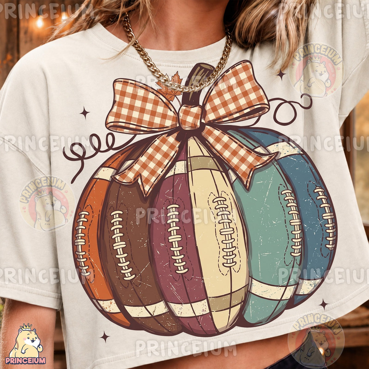 Vintage Football Pumpkin