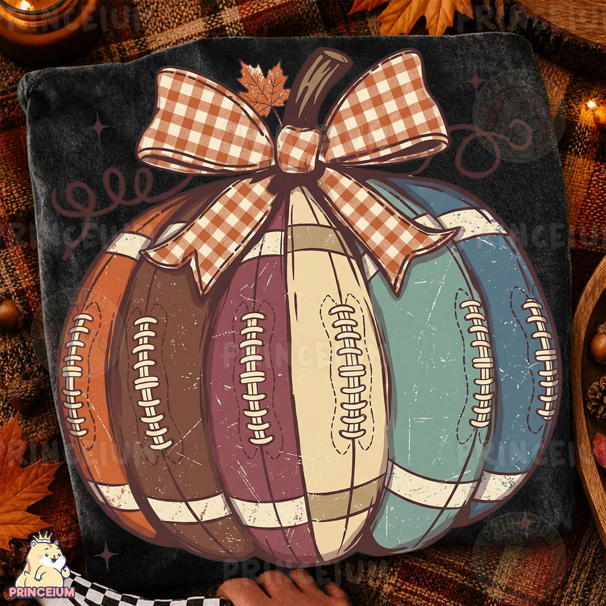 Vintage Football Pumpkin