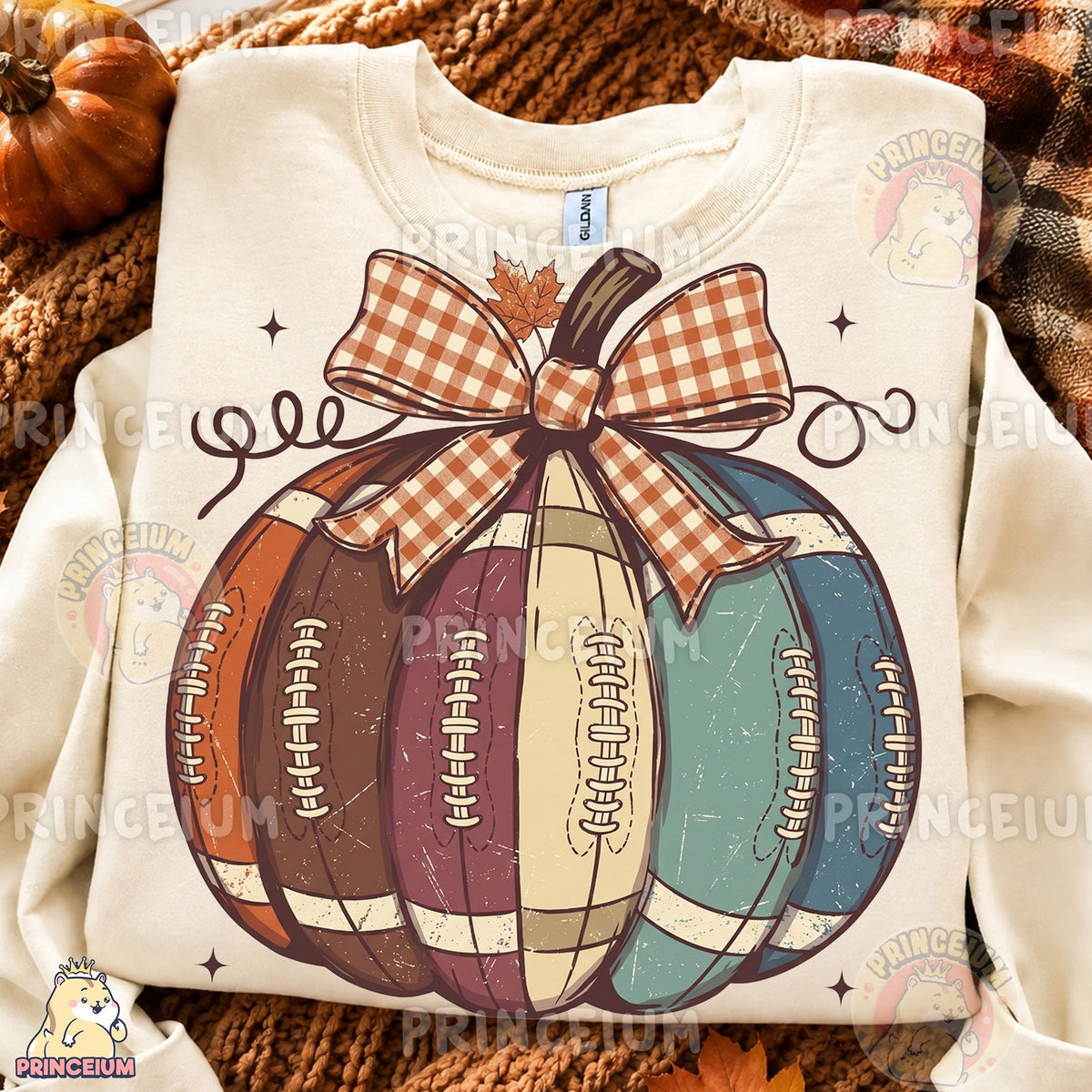 Vintage Football Pumpkin