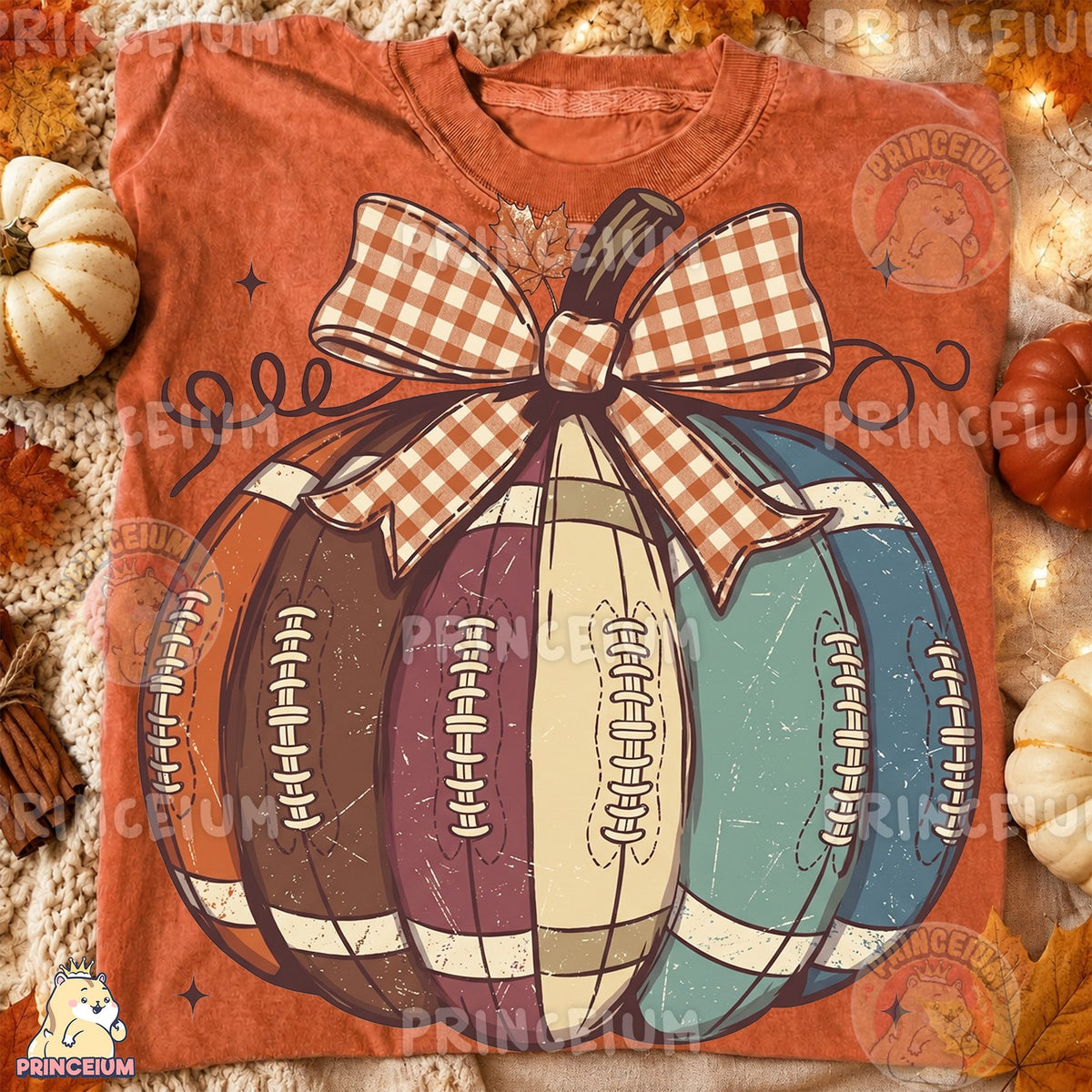 Vintage Football Pumpkin