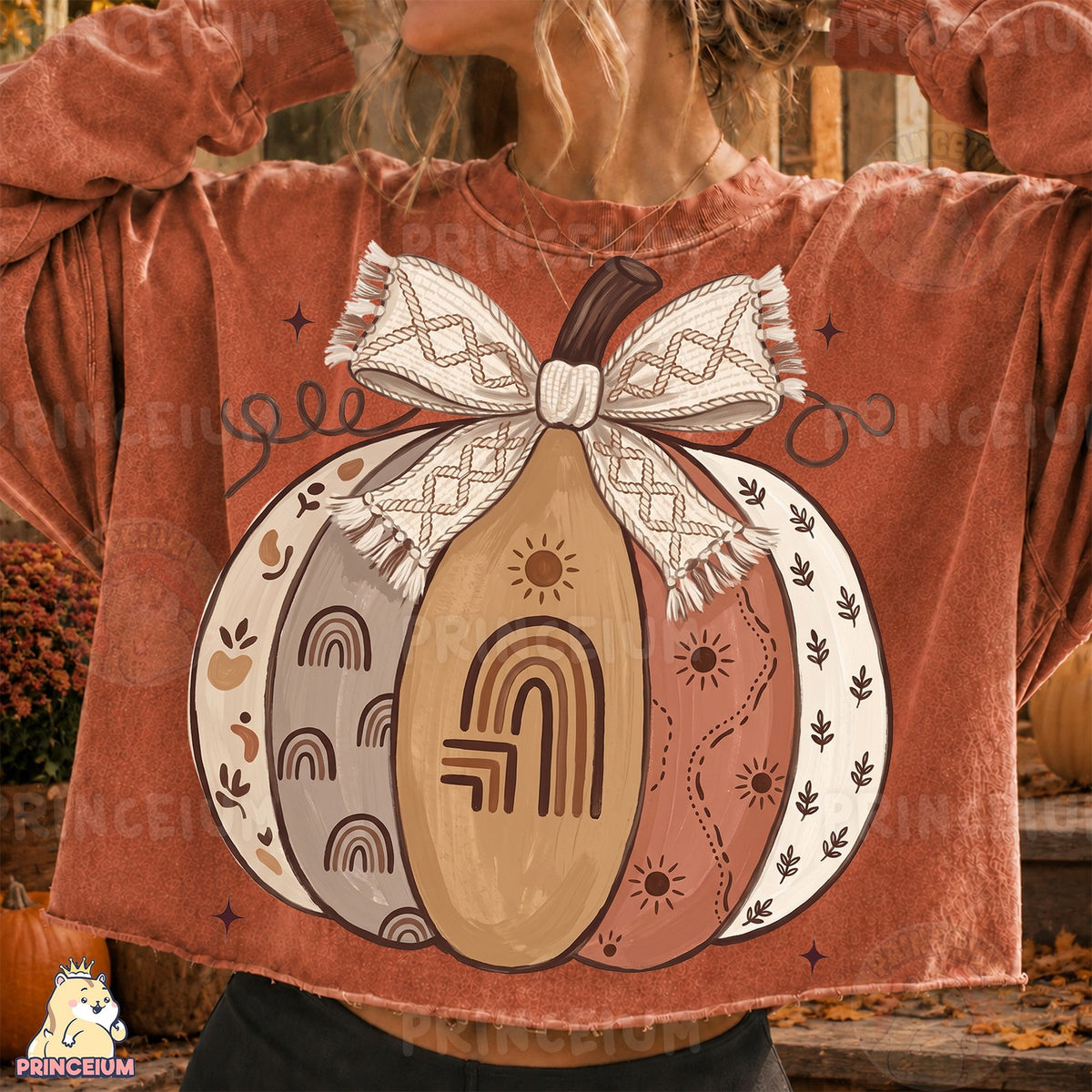 Boho Pumpkin Bow