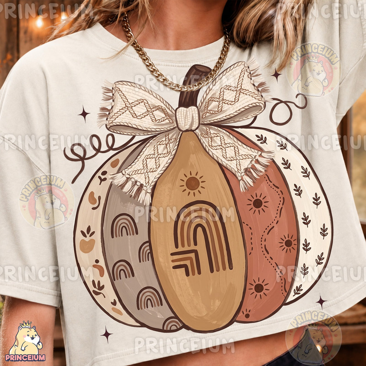 Boho Pumpkin Bow