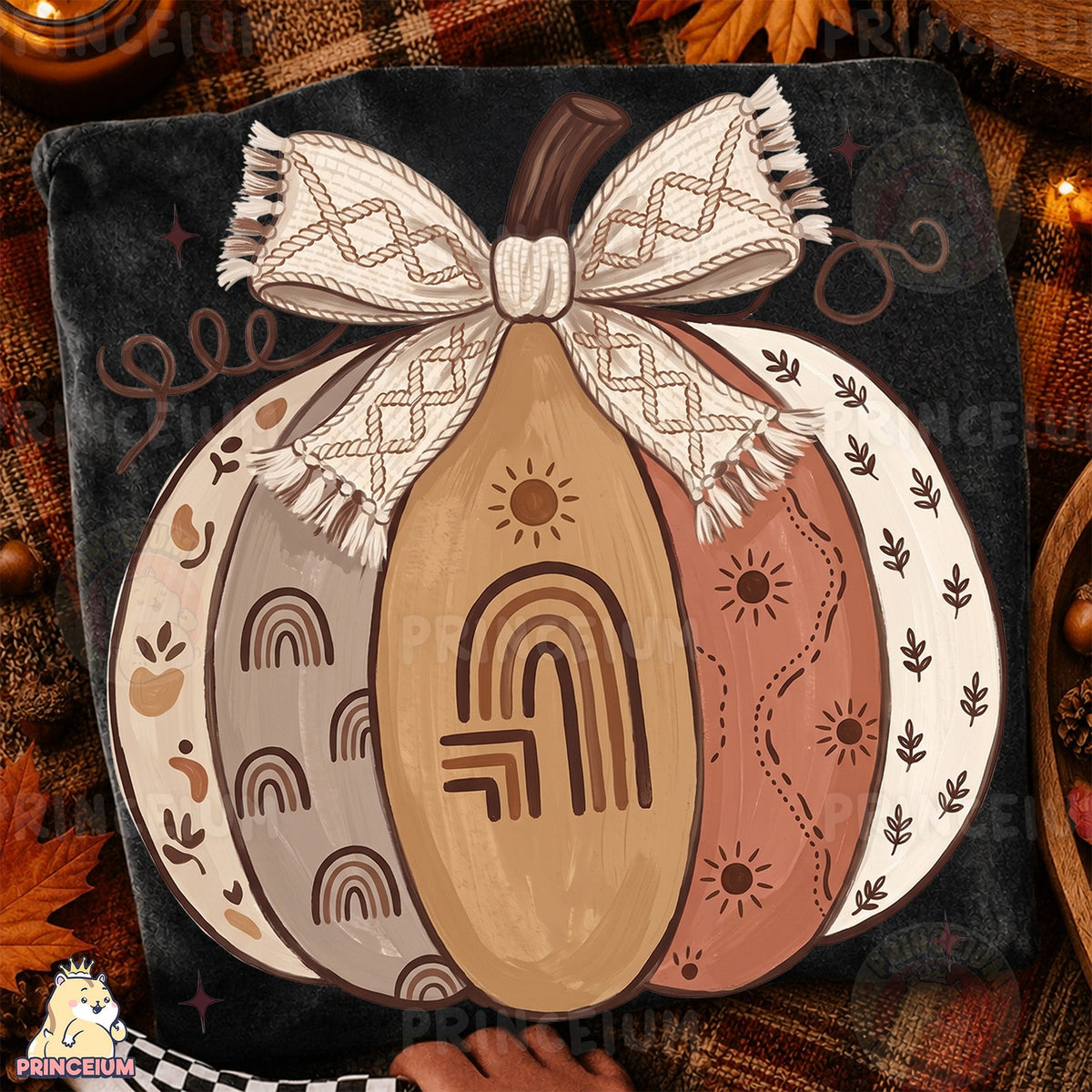 Boho Pumpkin Bow