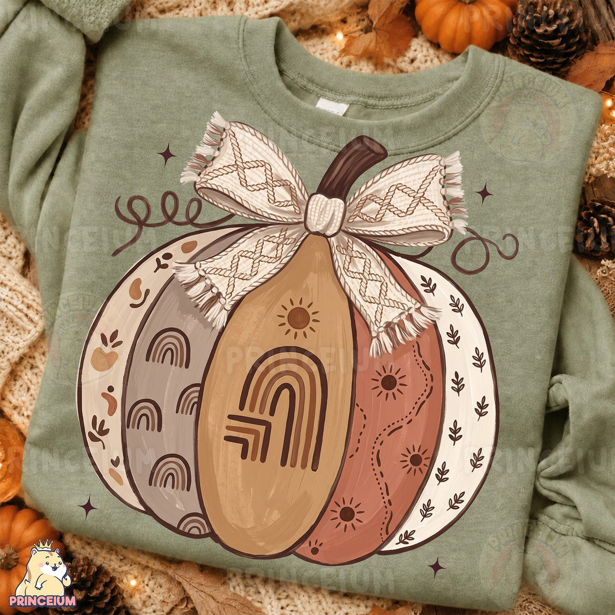 Boho Pumpkin Bow
