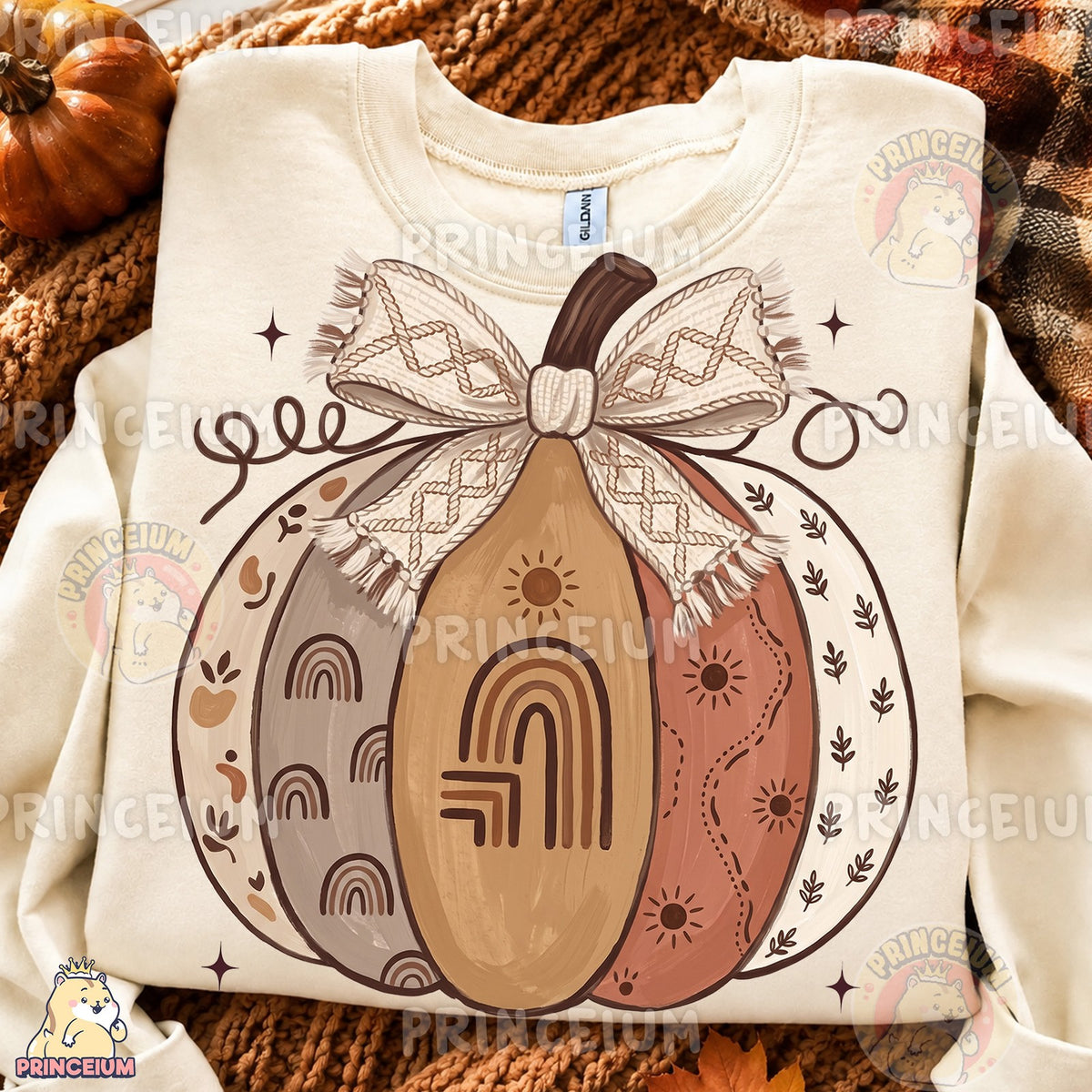 Boho Pumpkin Bow