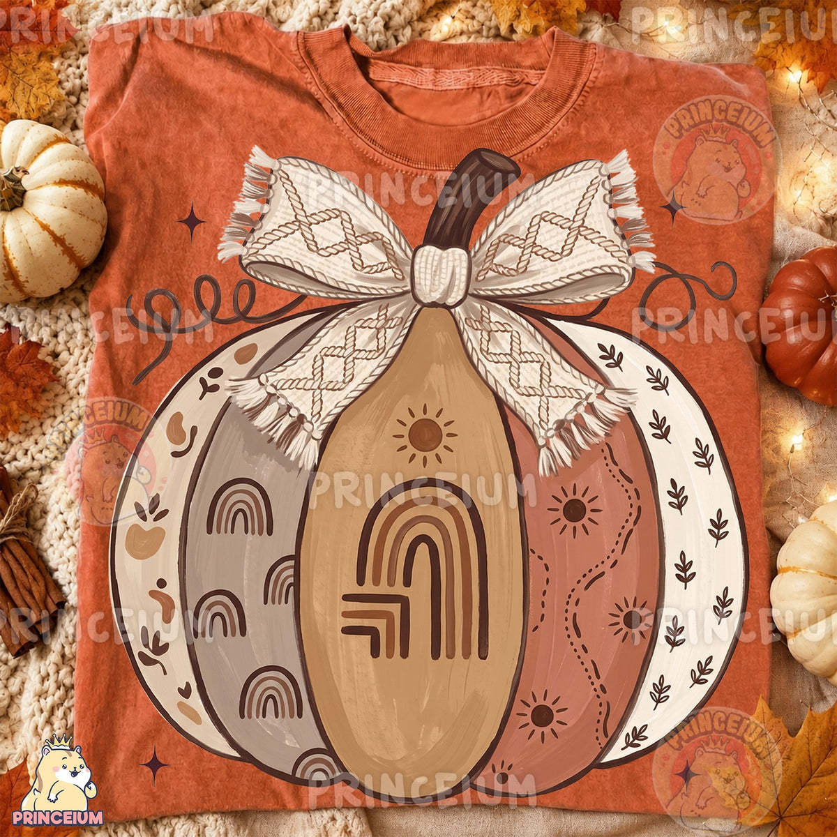 Boho Pumpkin Bow