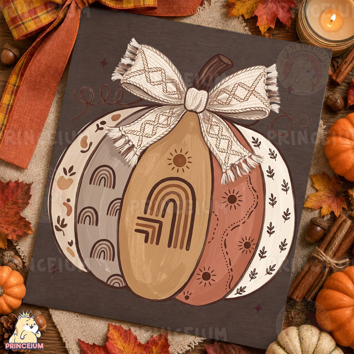 Boho Pumpkin Bow