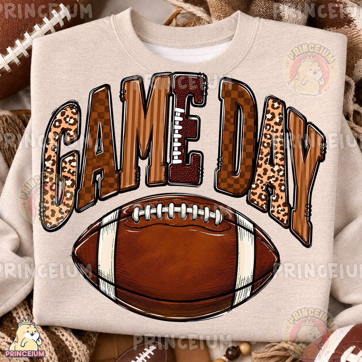 Football Pumpkin & Gameday Pennant Bundle