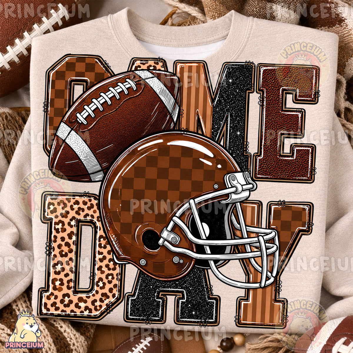 Football Pumpkin & Gameday Pennant Bundle