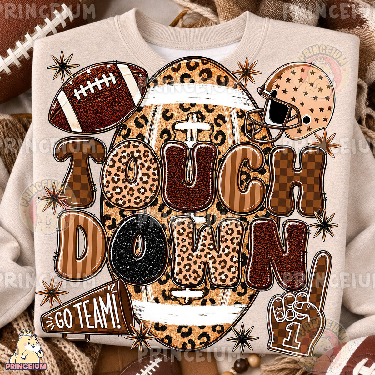 Football Pumpkin & Gameday Pennant Bundle