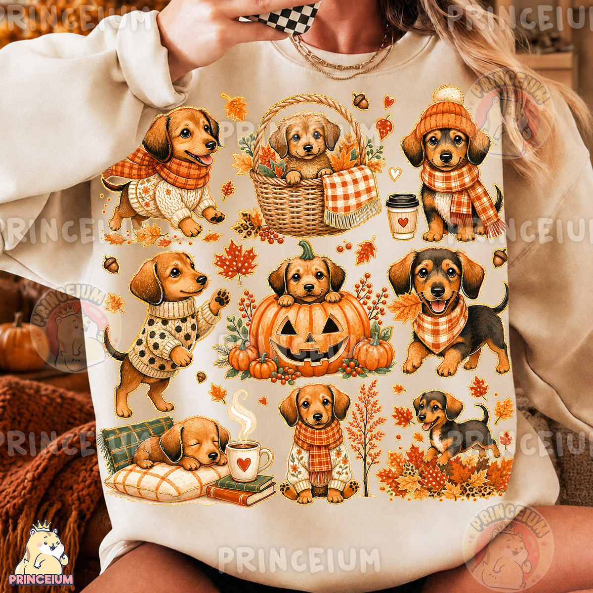 Pumpkin Pup & Cozy Dachshund