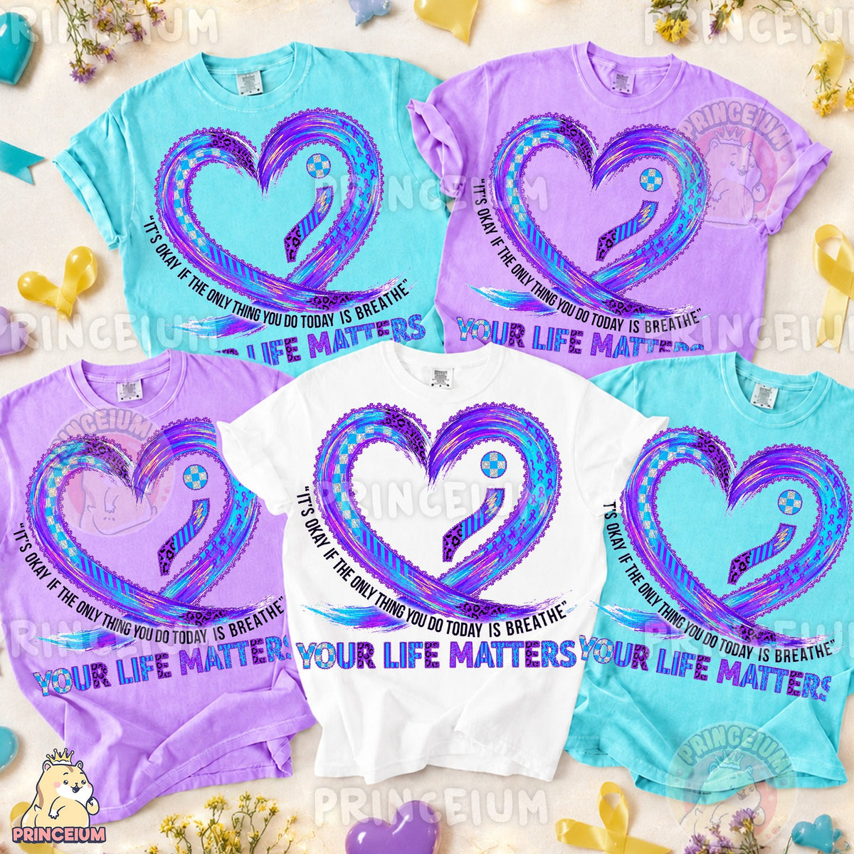 Your Life Matters Semicolon Heart