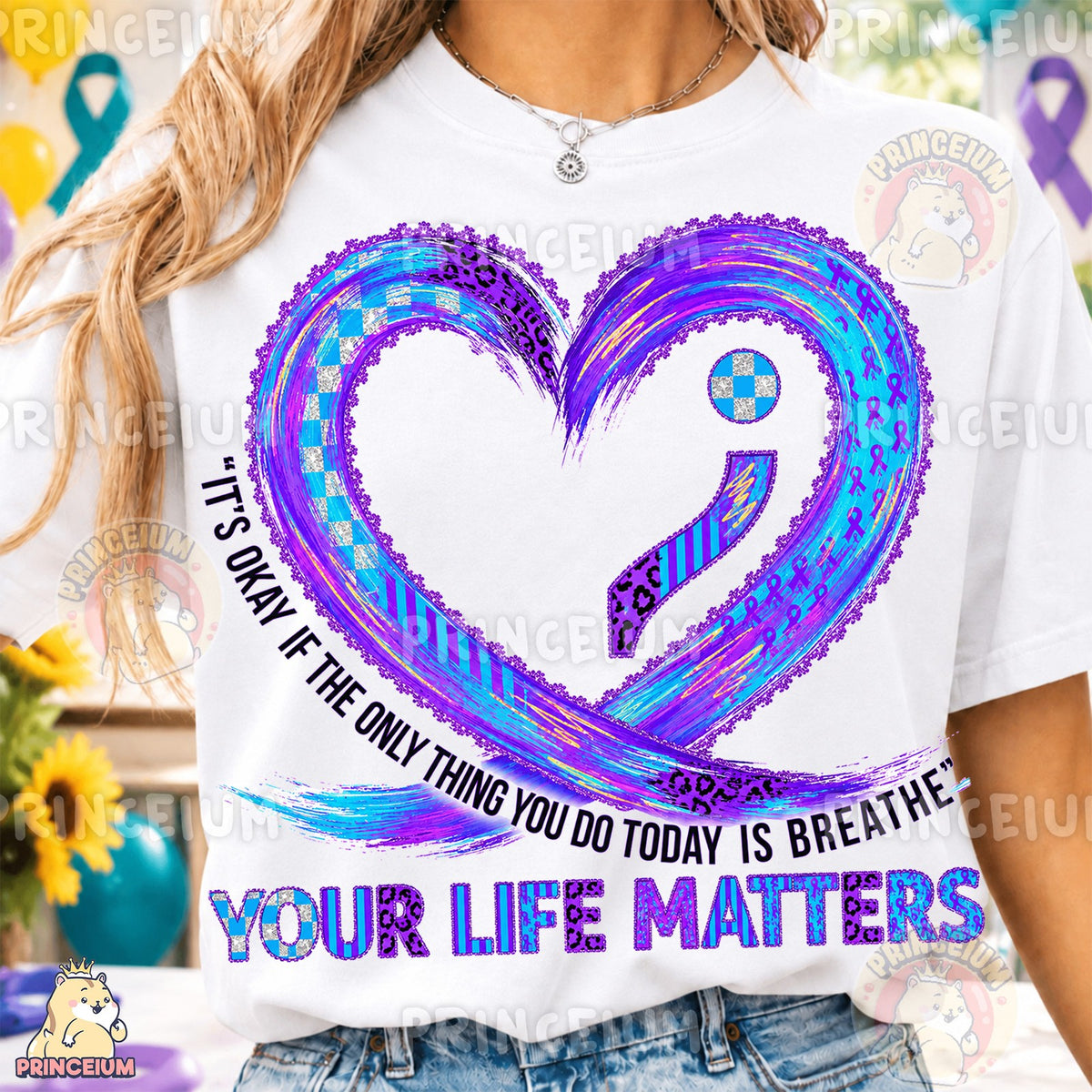 Your Life Matters Semicolon Heart
