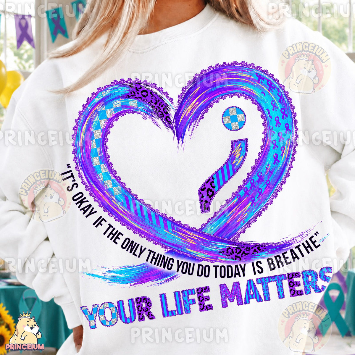 Your Life Matters Semicolon Heart