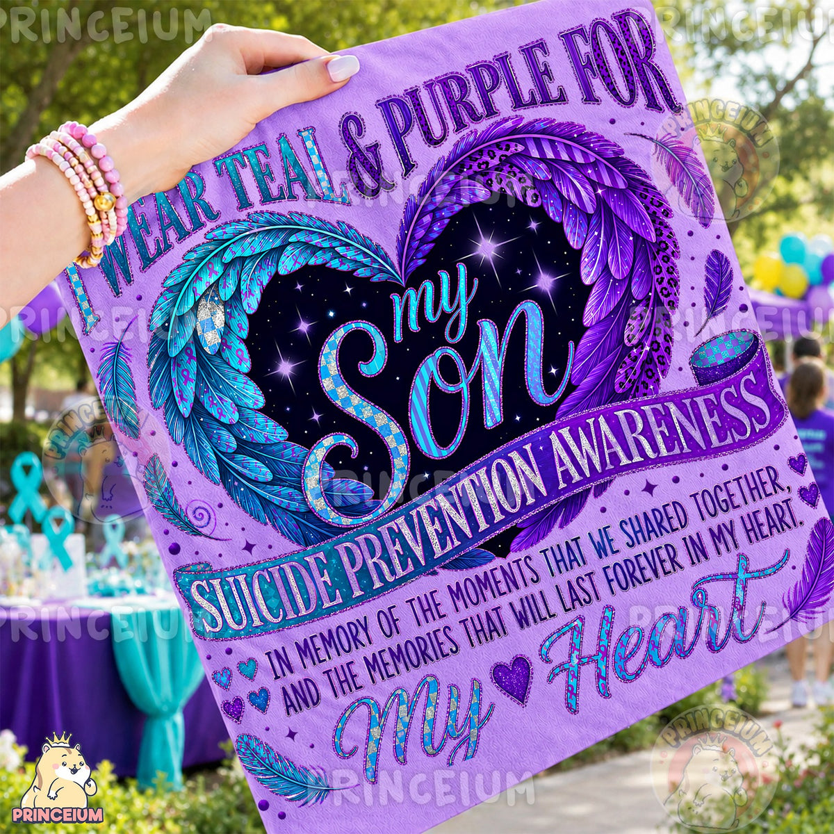 Teal & Purple for My Son