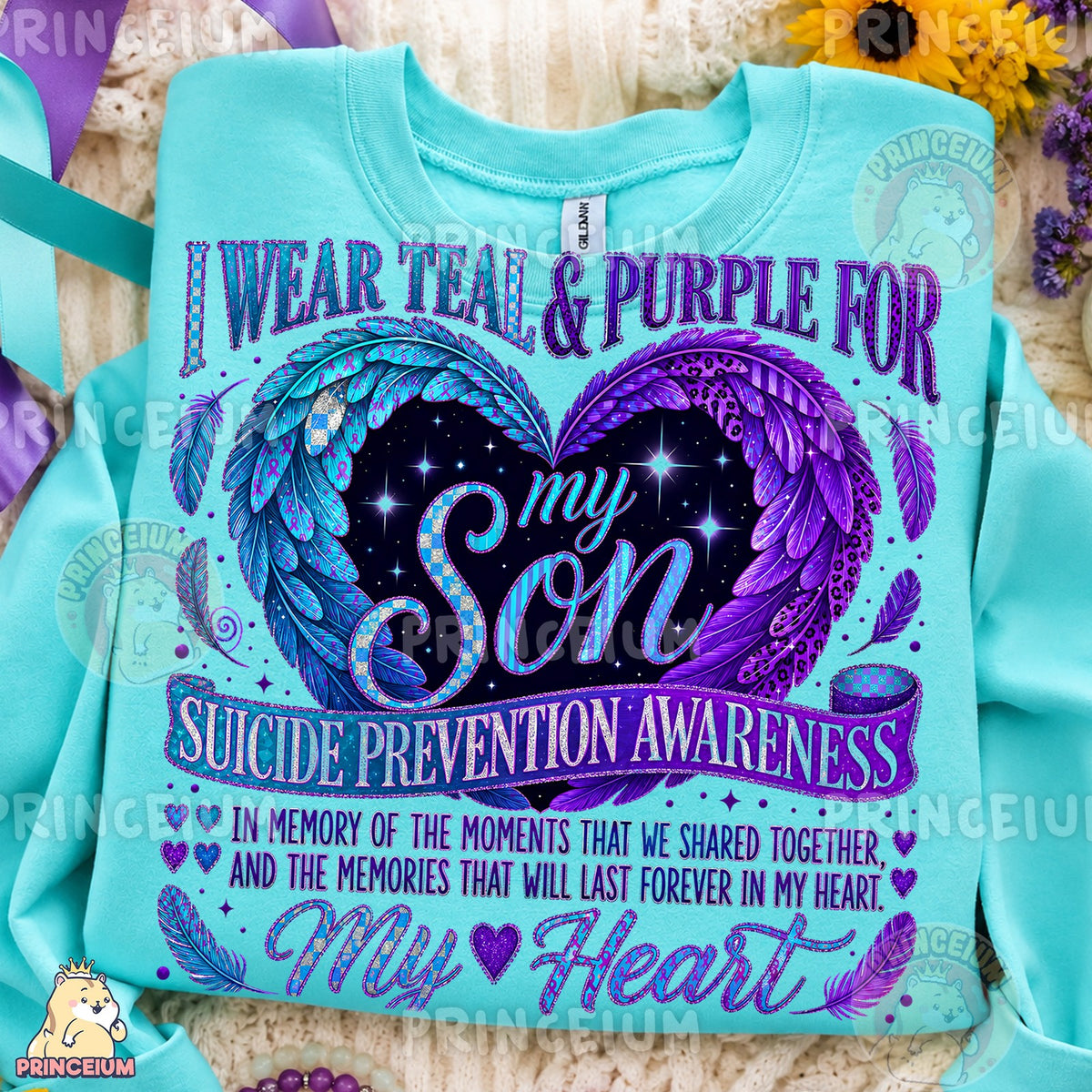 Teal & Purple for My Son